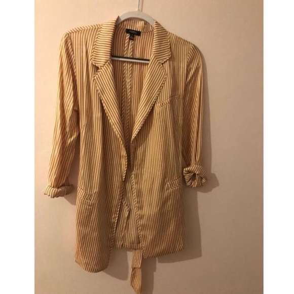 Yellow Pinstripe Arrive Clothing (Now Afrm) Blazer - Picture 15 of 15